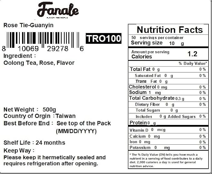 Fanale Premium Tea (Rose Tie Guan Yin Tea, 500g)