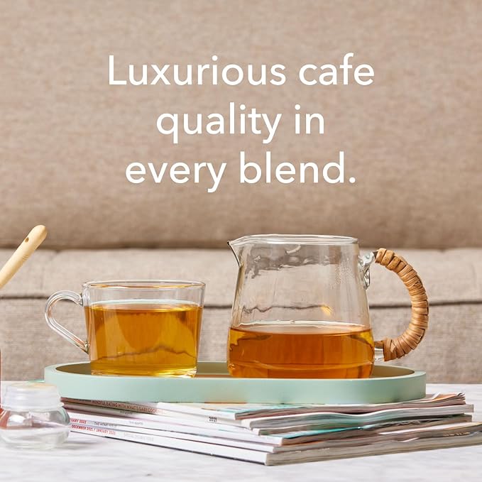 Loose Leaf Tea Sampler – 5 Caffeinated Blends Including Creme Brulee Earl Grey, Peach Oolong, Citrus Mint, Pecan and Floral Black – 75 to 100 Cups – Handcrafted in USA – Plum Deluxe