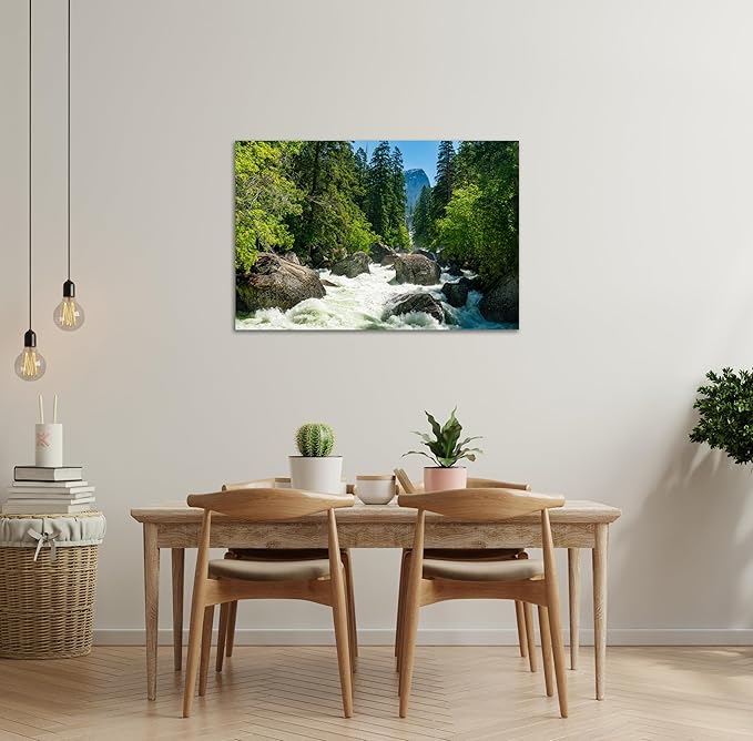 SKASNFAI Yosemite Wall Art for Office Pictures Landscape Wall Decor National Park Mountain Nature Posters Print Canvas Artwork for Living Room (16L" x 24W")