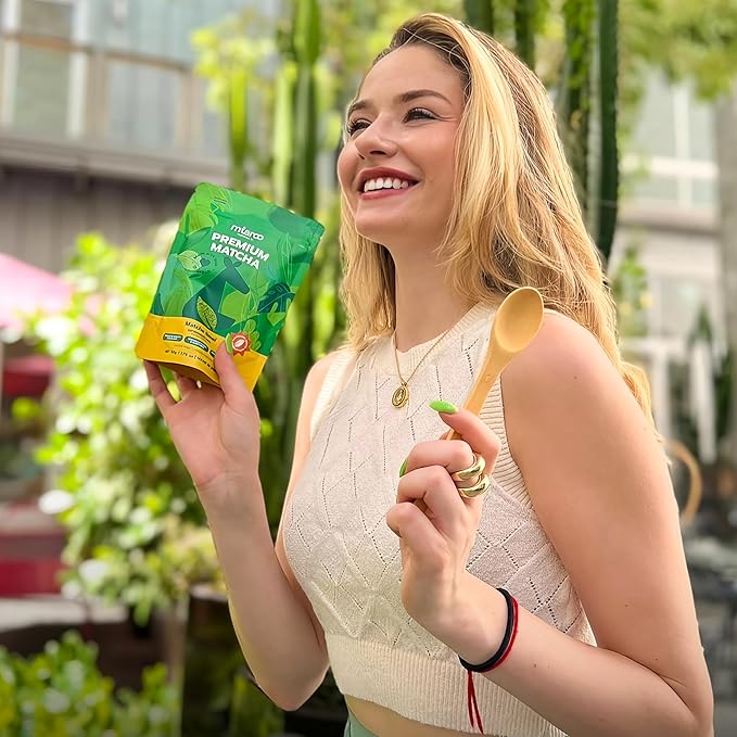 Miaroo Japanese Ceremonial Grade Matcha Green Tea Powder - Coffee Replacement for Energy, Calm Focus & No Jitters or Crash | Perfect for Lattes, Smoothies, Detox & baking, 50g Matcha (25 Servings, 70mg Caffeine)