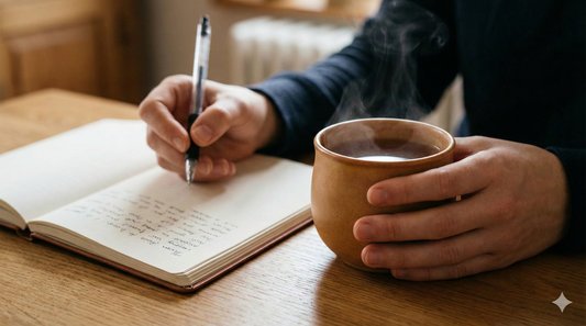 The Blank Page and the Warm Cup: A Ritual for Self-Reflection