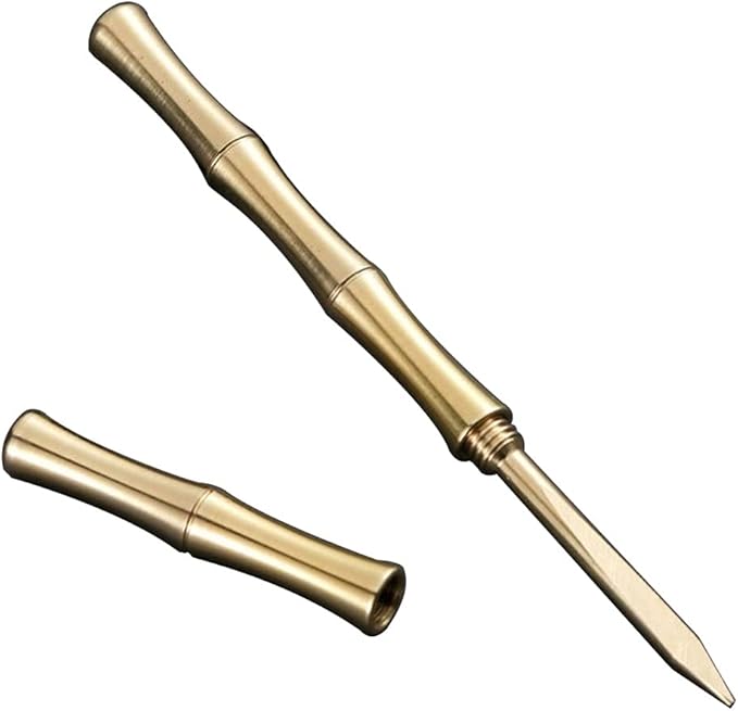 haowei 1Pcs Pure copper Puer Puerh Tea Knife Needle Professional Ice Pick Tea Cake Pick Tool for Breaking Prying Brick for Kitchen Bars Bartender Picnics Camping