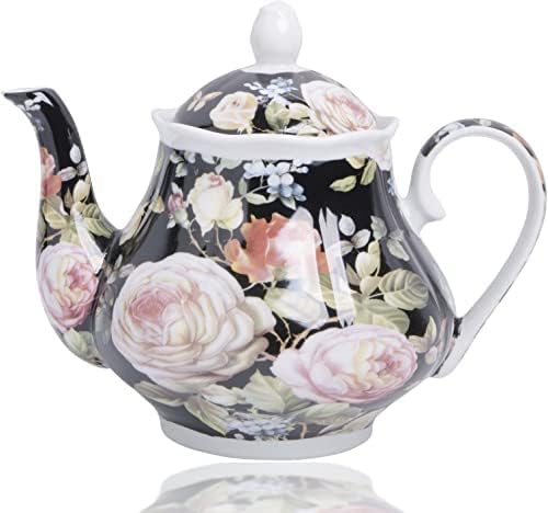 European Style Ceramic Teapot Coffee Pot Water Pot Porcelain Vintage Gift Tea Pot - Moonlight Rose
