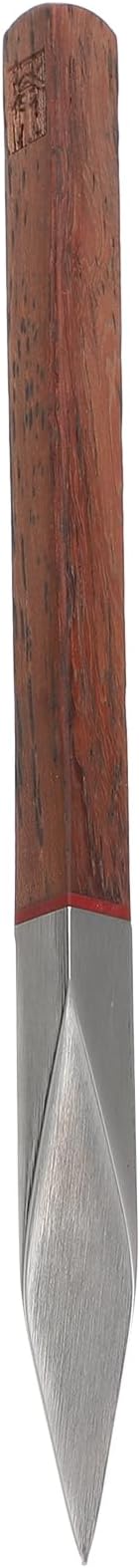 Tea Cutter with Wooden Handle: Brown Puer Puerh Tea Knife Needle Professional Ice Pick Tea Cake Pick Tool for Breaking Prying Brick for Kitchen Bars Bartender Picnics Camping