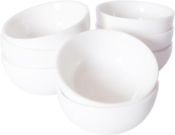 Gongfu Tea Cup 1.8 oz Porcelain Teacups White Tea Cups Small Cups Set of 8