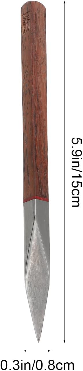 Tea Cutter with Wooden Handle: Brown Puer Puerh Tea Knife Needle Professional Ice Pick Tea Cake Pick Tool for Breaking Prying Brick for Kitchen Bars Bartender Picnics Camping