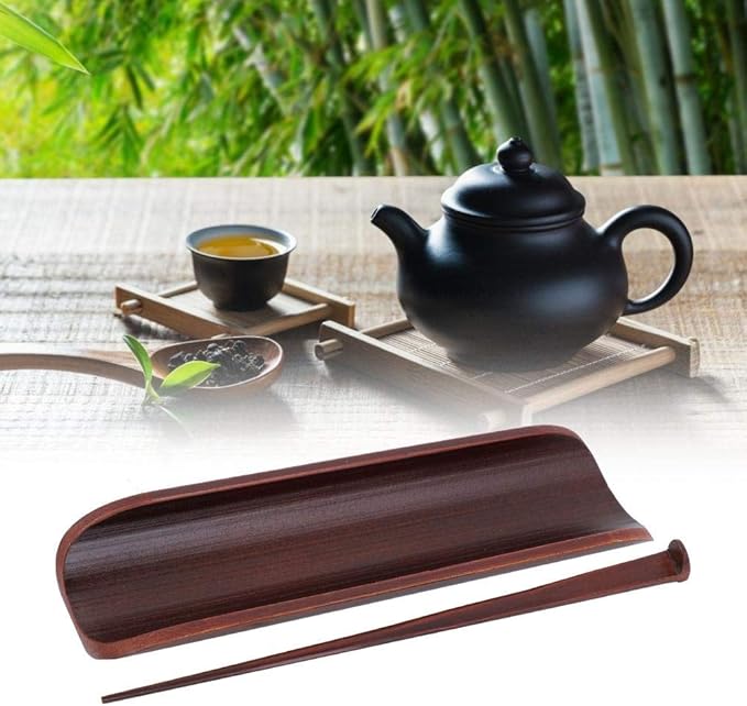 TOPINCN Tea Ceremony Utensil Tools Set Chinese Gong Fu Tea Tool Tea Tools Medium Size Tools -Roast Red Two-Piece
