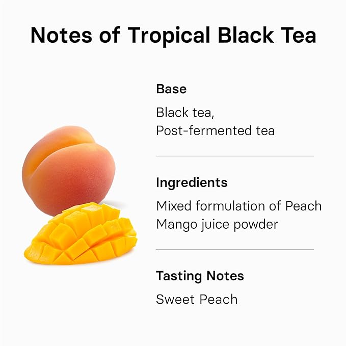 OSULLOC Peach Black Tea (Tropical Mango & Peach Flavor), Fruit tea Blend, Premium Teabags from Jeju Island, 20 count (Pack of 2)