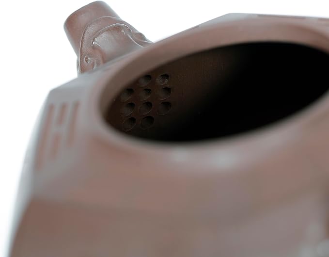 Zisha Teapot, Chinese Yixing Clay Handmade Tea Pot 9.8 Oz, Infuse Brew Kung Fu Loose Leaf Tea Maker (BaGua,Zini Purple Clay)