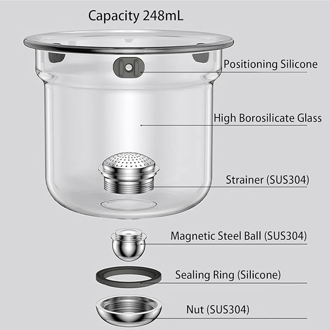 Enchanti Tea Pot, 800ML Witchcraft Magic Glass Teapot with Infuser Strainer and Lid for Loose Leaf Tea Herbal, Magnetic Water Separation Tea Maker Kettle Clear Enchantipot