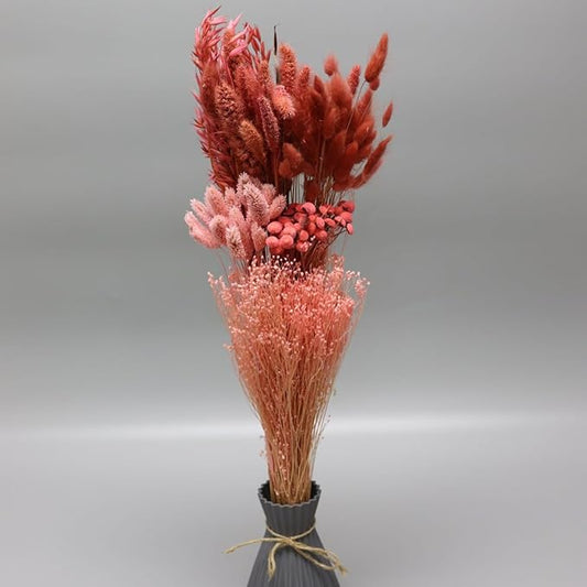 Dried Flower Bouquet & Floral Mix Premium Hand-Packed Natural Dried Plants for Home Decor, Bouquets, and Arrangements – Made in Italy (Light Pink)