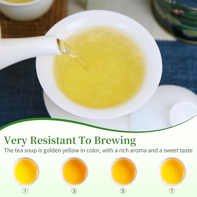 XIXICHA Dongding Oolong Tea Loose Leaf Taiwan Tea High Mountain Oolong Taiwan Dong Ding Gaoshan Ulong Tea Taiwanese Green Oolong One Thousand Meters High Mountain 150g/5.3oz 凍頂乌龙茶 冻顶乌龙 乌龙茶 台湾茶