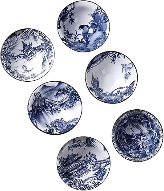 ZooBoo Elegant Porcelain Chinese Tea Set, 6-Piece Gift Box Set Tea Ceremony Set