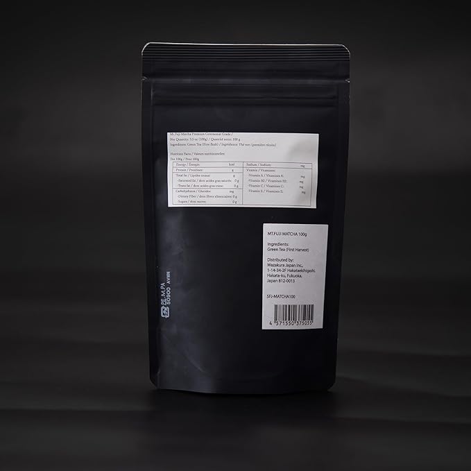 Asayu Japan Matcha Powder - Premium Ceremonial Grade Green Tea, Mt. Fuji Source, Made in Japan (Pouch 100g)