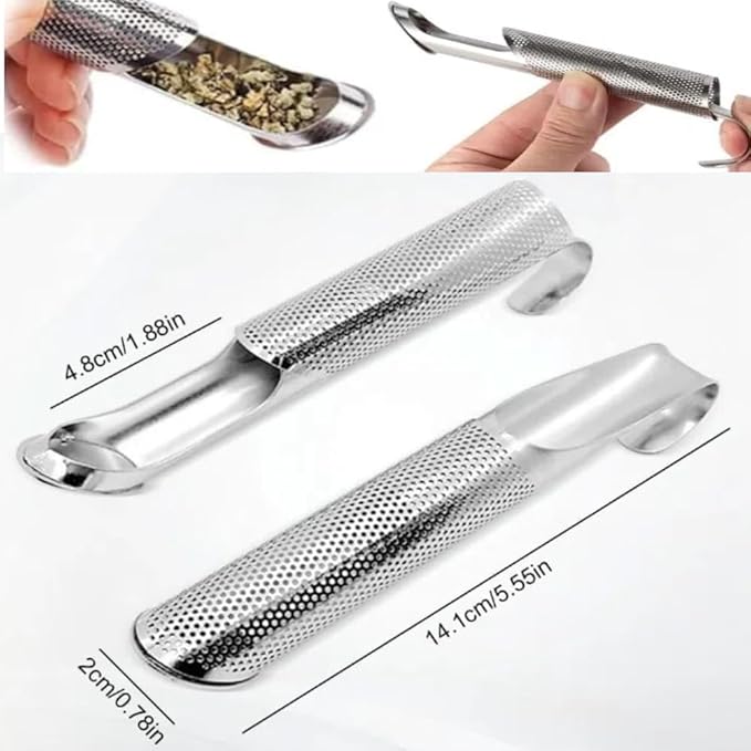 Stainless Steel Tea Diffuser, Loose Leaf Tea Steeper Tea Infuser, Universal Fine Holes Tea Interval Diffuser with Hanging Hook Handle, Fine Holes Tea Interval Diffuser for Loose Tea Leaf Coffee Herbs