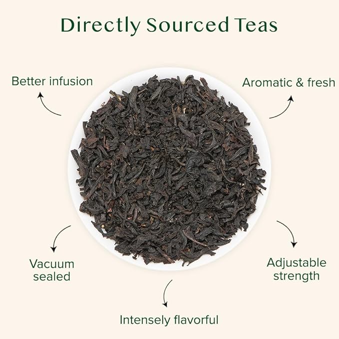 VAHDAM, Earl Grey Tea Loose Leaf 170+ Cups (340g/12oz) Citrusy & Delicious Black Tea blended with 100% Natural Oil of Bergamot | Brew Hot/Iced Tea