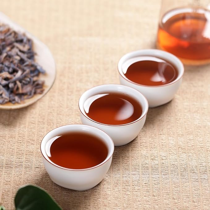 SANRAN Puer Tea Loose Leaf, Ripe Pu'erh Tea, Aged Black Pu'er Tea, 8.82oz