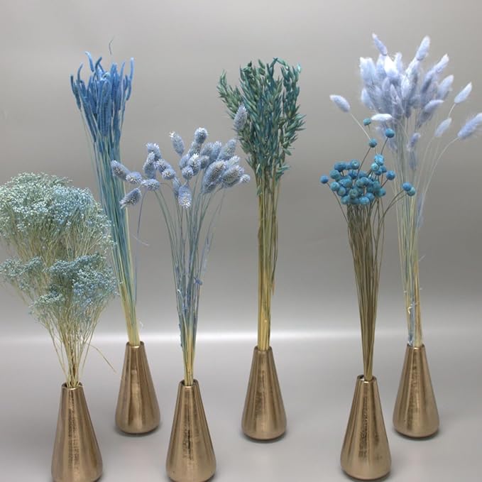 Dried Flower Bouquet & Floral Mix Premium Hand-Packed Natural Dried Plants for Home Decor, Bouquets, and Arrangements – Made in Italy (Blue)