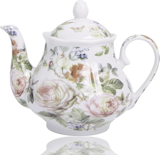 European Style Ceramic Teapot Coffee Pot Water Pot Porcelain Vintage Gift Tea Pot - Sunlight Rose