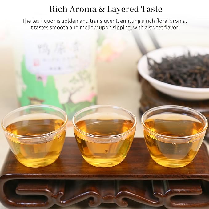 Yuexi Phoenix Oolong Tea Loose Leaf Ya Shi Xiang Dancong Tea Loose Leaf 4.23oz/120g Top-grade Chaozhou Phoenix Mountain Tea Rich Flavor 凤凰单枞 鸭屎香 潮州乌岽乌龙茶 单枞茶叶鸭屎香
