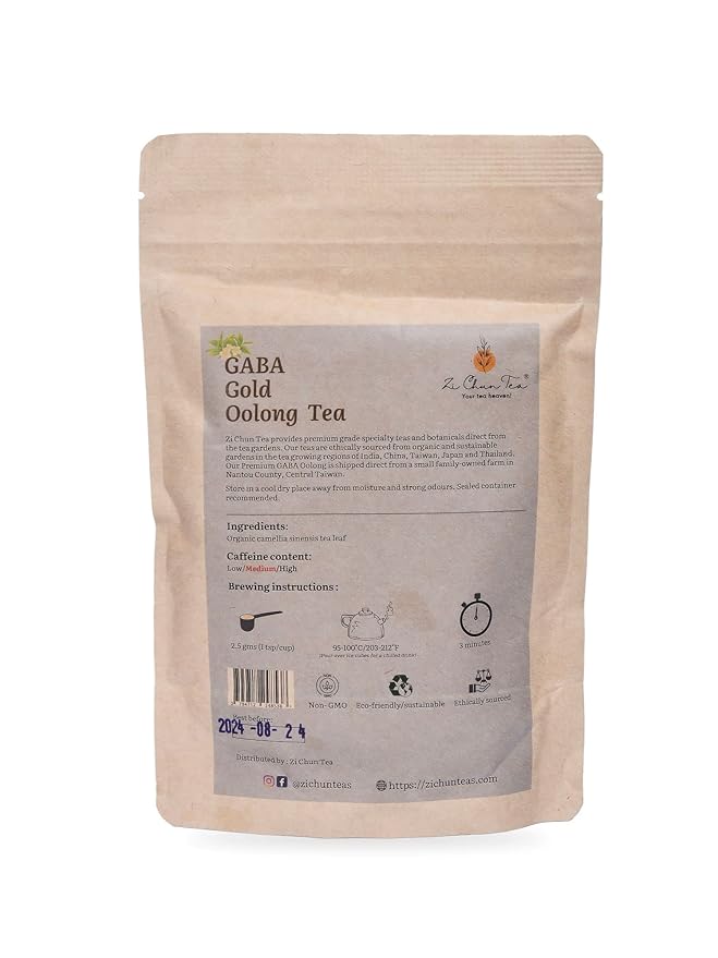 GABA Gold - Organic Oolong Super Tea, Loose Leaf - 100% Natural Grown and Processed - 3.5 ounces