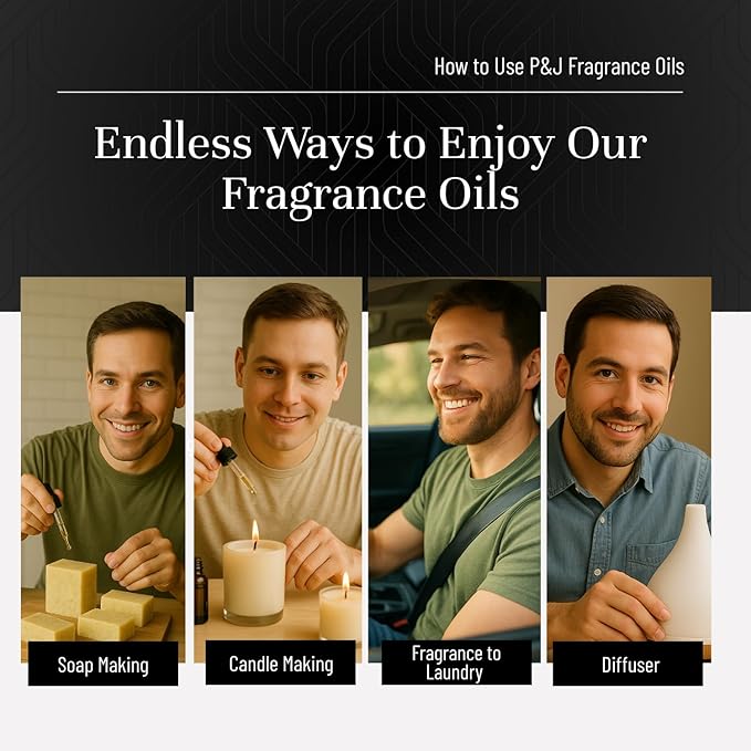 P&J Trading - Leather Scented Oil 100ml - Fragrance Oil for Candle Making, Soap Making, Diffuser Oil