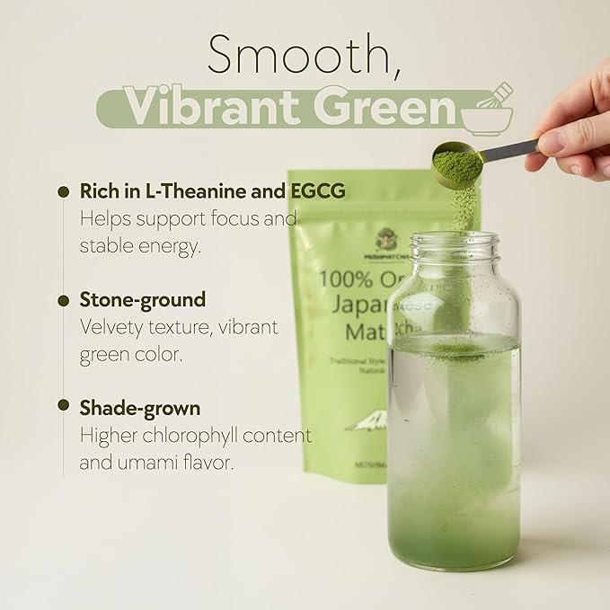 Organic Japanese-Style Matcha Powder – Premium 6A Ceremonial Grade | Antioxidant Rich | Vegan, Smooth & Energizing | 100g – 50 Servings