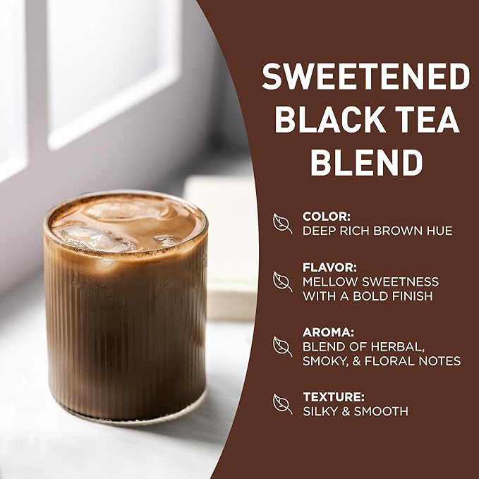 Aiya Sweetened Black Tea Blend | Indian Black Tea with Cane Sugar | Quick & Easy Mix for Lattes, Smoothies | 1kg Bag (2.2 lbs)