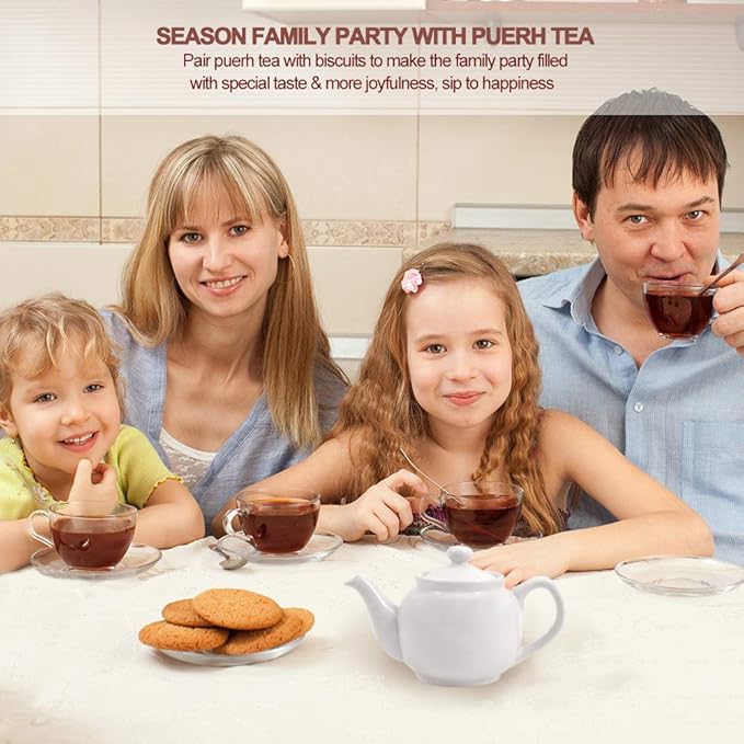 SANRAN Pu erh tea, Aged Ripe Puerh Tea Cake, Chinese Yunnan Fermented Pu Erh Black Teas, 7.1oz/Pack