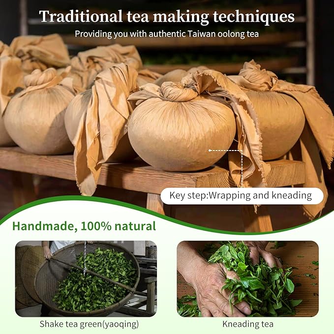 XIXICHA Dongding Oolong Tea Loose Leaf Taiwan Tea High Mountain Oolong Taiwan Dong Ding Gaoshan Ulong Tea Taiwanese Green Oolong One Thousand Meters High Mountain 150g/5.3oz 凍頂乌龙茶 冻顶乌龙 乌龙茶 台湾茶