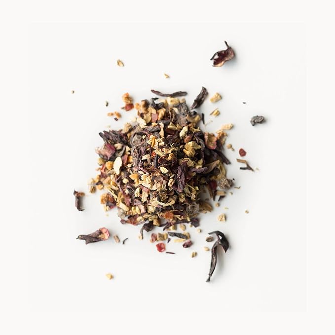 Rishi Tea Tangerine Ginger Herbal Tea - Organic Loose Leaf Tea, Caffeine Free Digestive Tea Blend with Hibiscus, Spicy Ginger & Citrus - 16 Ounces, 50+ Servings