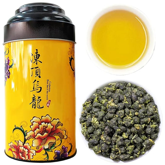 CHADUODUO Dong Ding Oolong Tea Loose Leaf Taiwan High Mountain Oolong Tea Taiwanese Tung Ting Gaoshan Ulong Tea 150g 5.3oz from Lugu Township Orchid Aroma 凍頂乌龙茶 乌龙茶