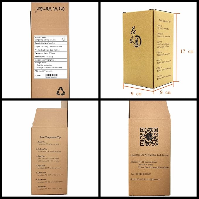 ChaWuWarmSun-[A] DangCong Oolong Tea-MiLan,7oz/200g,Rosting Oolong Tea Loose Leaf,Chinese KongFu Tea