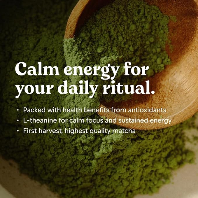 Chamberlain Coffee Vanilla Matcha Powder - Ceremonial Grade Matcha Powder with Madagascar Vanilla, Gluten-Free Flavor for Hot and Iced Drinks, Made with Premium Organic Ingredients - 1.06 Oz