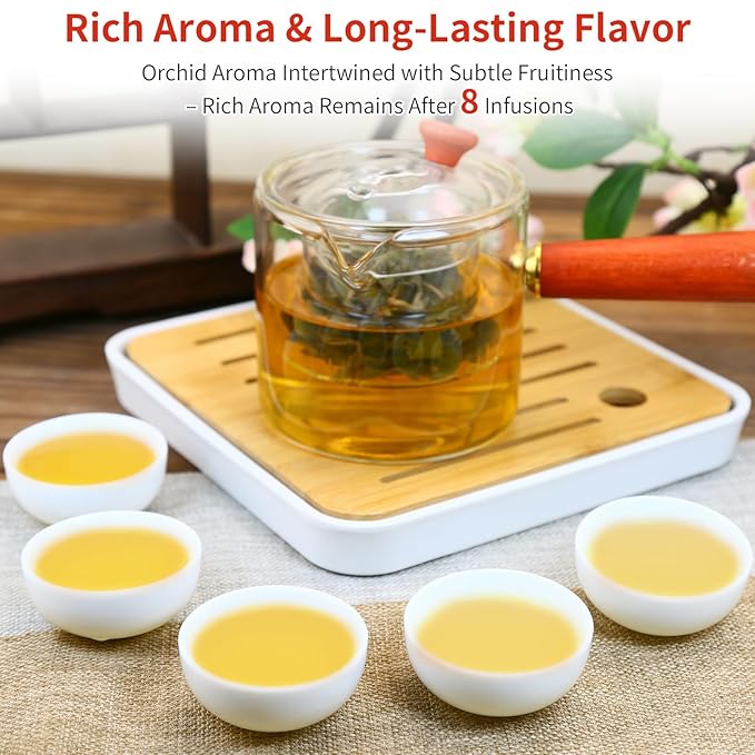 CHADUO Alishan Oolong Tea Loose Leaf Taiwan tea Premium High Mountain Oolong 150g 5.3oz Spring New Teas Orchid Aroma 乌龙茶 台湾茶 阿里山乌龙茶 高山茶