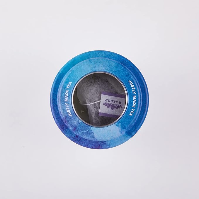 JusTea Kenyan Earl Grey | Pyramid Compostable Tea Bags | Black Tea | 12+ Cups | High Caffeine | Award-Winning | Fair Trade | Non-GMO