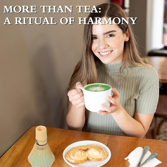 Matcha Whisk Set with Bamboo Whisk Matcha Whisk Holder Bamboo Scoop and Tea Spoon 4 Pcs Matcha Making Kit Japanese Tea Tools For Christmas Gift