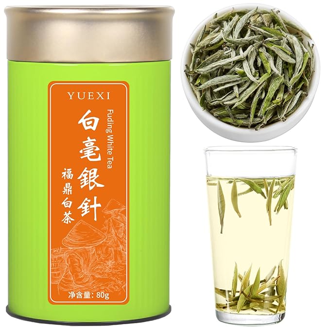 Yuexi Silver Needle White Tea Loose Leaf Premium Silver Needle Tea Authentic Fuding White Tea Core Origin Bai Hao Yin Zhen Tea First Pick 白茶 白毫银针 福鼎白茶 80g/2.82oz