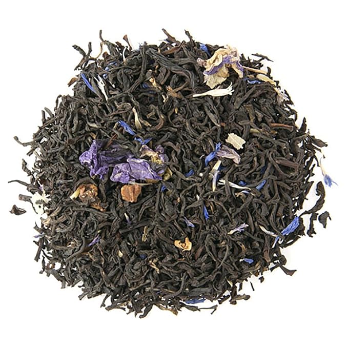 Dorian Grey Blend Black Loose Leaf Tea Pouches - 4oz | Earl Grey with Caramel and Floral Notes | Apple Calendula Elderblossom Infused | English Tea Store Inspired by Oscar Wilde