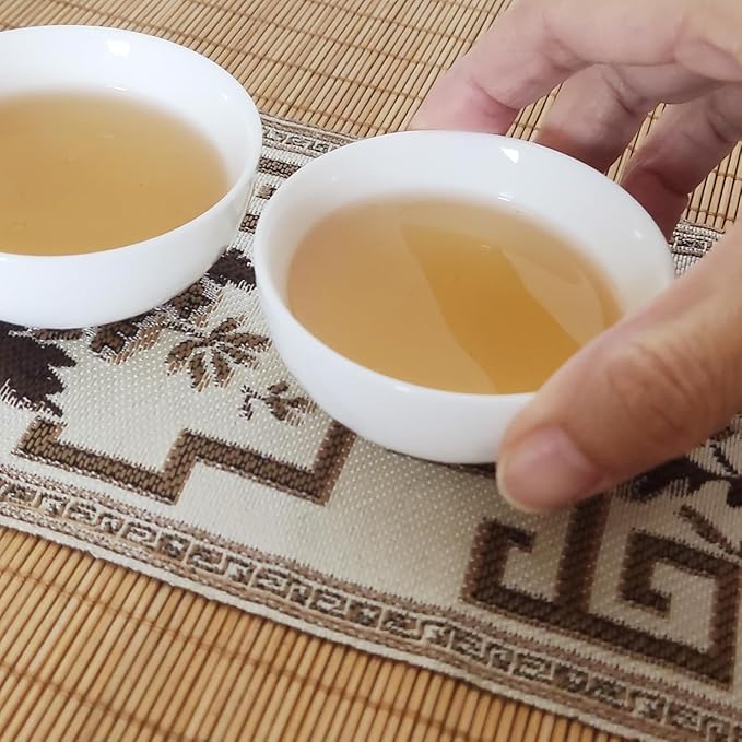 Gongfu Tea Cup 1.8 oz Porcelain Teacups White Tea Cups Small Cups Set of 8