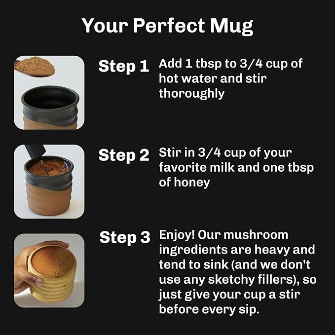 MUDWTR Original Mushroom Coffee Alternative | 2,240mg USA Grown & Adaptogenic Mushrooms | USDA Organic | Lion's Mane, Cordyceps, Chaga & Reishi | Energy, Focus & Immunity Support | 30 Servings