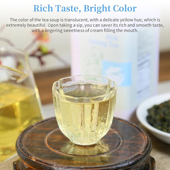 Yuexi Milk Oolong Tea Authentic Taiwanese High Mountain Tea Premium Taiwan Jin Xuan Loose Leaf Naturally Milky Cream Aroma 150g(5.29oz) Taiwan Ulong 奶香乌龙茶 台灣烏龍茶