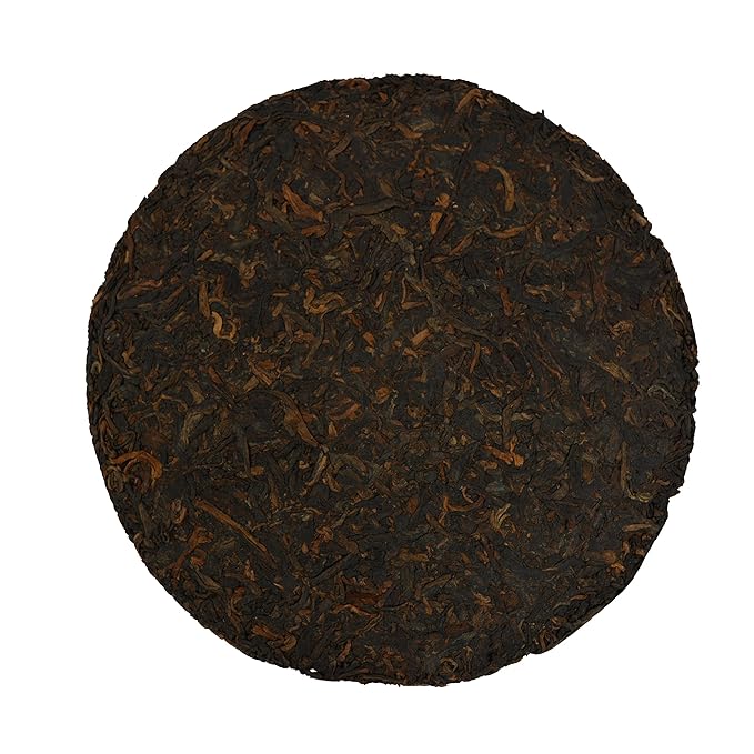 TIAN HU SHAN Premium 8 Years Aged Puerh Black Tea Cake 12.35 Ounce (350g)