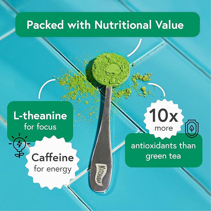 Matchabar Matcha Powder (30g) - Ceremonial Grade Authentic Japanese Matcha Green Tea - Matcha Green Tea Harvested in Japan - Matcha Tea Powder Latte - Zero Sugar, Vegan & 0 Calories