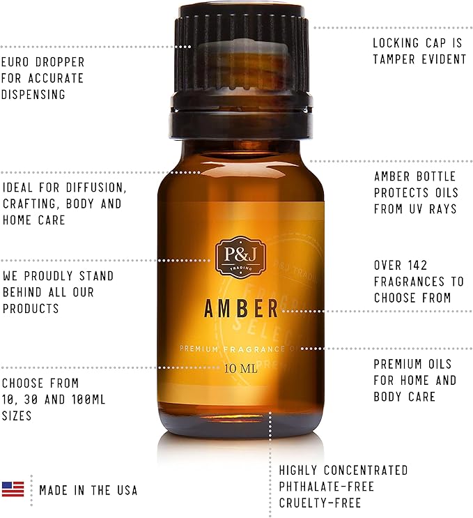 P&J Trading - Leather Scented Oil 30ml - Fragrance Oil for Candle Making, Soap Making, Diffuser Oil