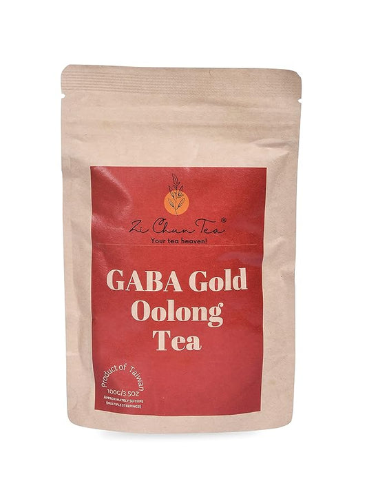GABA Gold - Organic Oolong Super Tea, Loose Leaf Stress Relief beverage - Calming and Relaxing - Aids Mental Focus and Clarity - 8.8 ounces