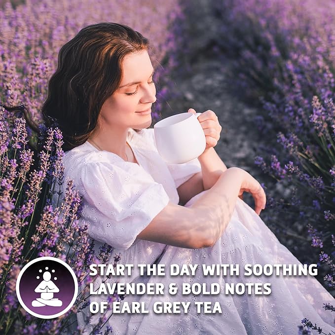 Sou Zen Earl Grey Lavender Loose Leaf Tea Blend 4oz (113g) | Ceylon Black Tea, Bergamot Oil, Lavender Flowers | Raw and Naturally Organic Ingredients | Energizing and Refreshing With No Additives