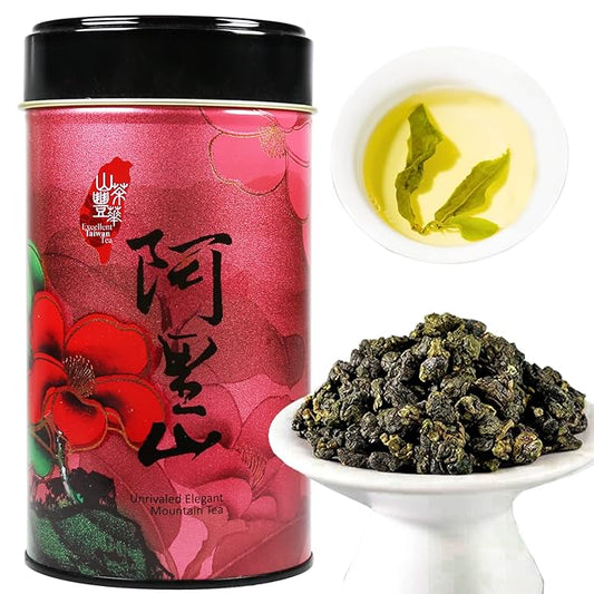 XIXICHA Alishan Oolong Tea Loose Leaf Grade AAA Taiwan High Mountain Gaoshan Ulong Tea Taiwan Tea Taiwanese Green Oolong Tea Floral and Fruity Aroma 5.29oz/150g 阿里山 乌龙茶