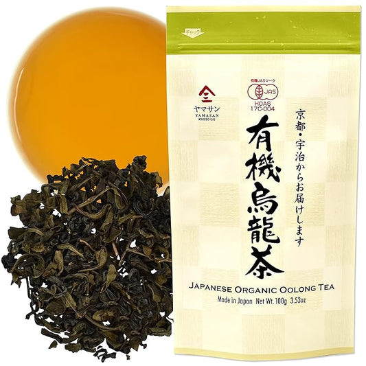 YAMASAN KYOTO UJI Organic Oolong tea Loose Leaf Tea,100% authentic made in Japan, 100g (3.53Oz)