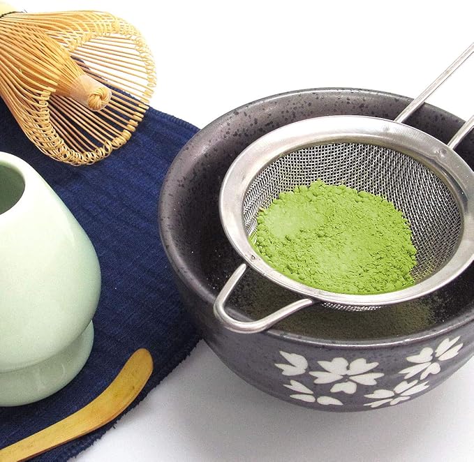 Artcome Japanese Matcha Tea Set, Matcha Whisk, Traditional Scoop, Matcha Bowl, Black Bamboo Tray, Ceramic Whisk Holder, Matcha Caddy, Handmade Matcha Ceremony Kit For Japanese Tea Ceremony (10Pcs)